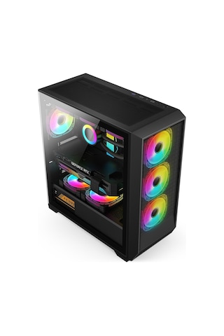 Iromx Orenda Btx-75g3 750w 4x12cm Argb Fan Atx 2xusb2.0/1xusb3.0 360mm Soğutucu Destekli Siyah Kasa