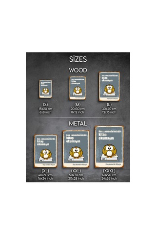 Boş Zamanlarınızda Kitap Okumayın Retro Tablo Eğlenceli Kitap Temalı Dekoratif Poster Ahşap & Metal Duvar Tablosu