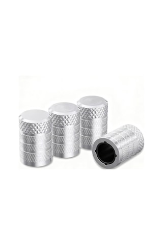 Moveevo Alüminyum Renkli Lastik Valf Kapağı - Korozyona Dayanıklı, Kolay Kurulum, Otomobil/bisiklet Uyumlu Gümüş