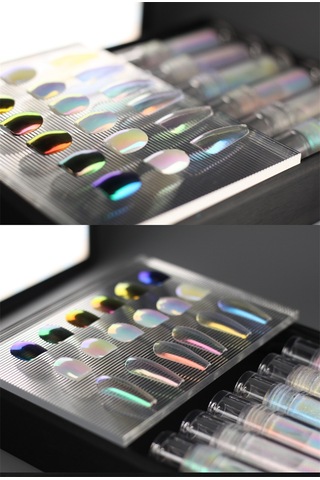 Yifomall Parlak Holografik Sıvı Aynı Tozu - Kolay Uygulama İle Mükemmel Manikür