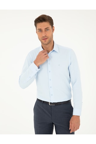 Pierre Cardin Erkek Açık Mavi Gömlek Desenli 50298040-vr003 Açık Mavi