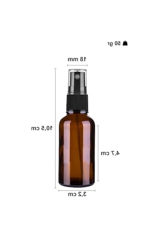 Spreyli Amber Cam Şişe, Sızdırmaz Kapaklı, 30 Ml, 6 Adet 01