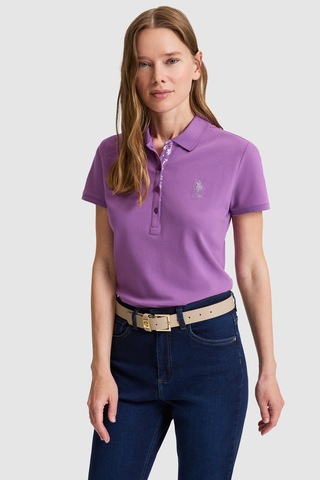 U.s. Polo Assn. Kadın Menekşe Tişört Basic 50321798-vr037 Menekse