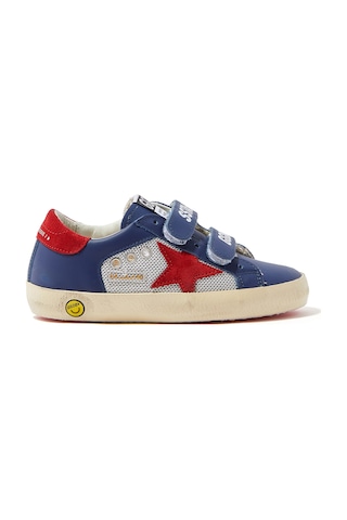 Golden Goose Çocuk Eski Okul Deri Spor Ayakkabıları Mavi