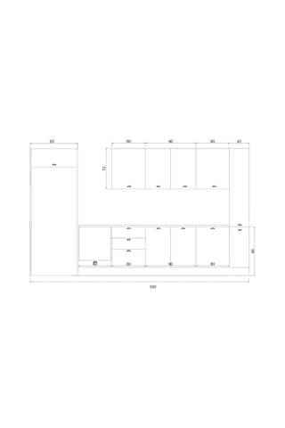 390 Cm %100 Mdf Greena White Mutfak Dolabı Beyaz