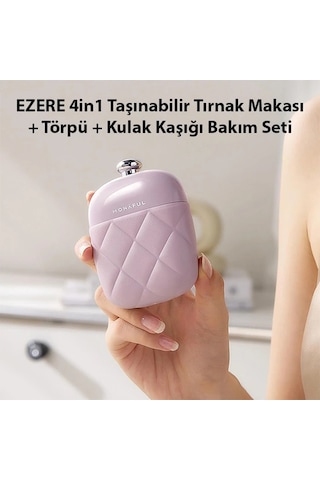 4in1 Taşınabilir Tırnak Makası + Törpü + Kulak Kaşığı Bakım Seti Krem Mh-hs1843890702