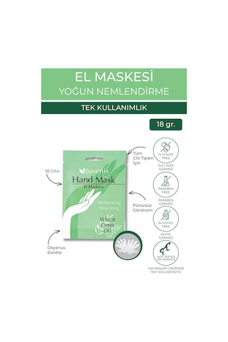 Juvenis Buğday Yağlı Kuru Ciltler İçin Nemlendirici El Maskesi 18 G