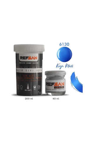 Hazır Çini ve Seramik Boyası 6130 Koyu Mavi 40 Ml