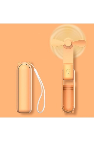 Fortunelane Usb Kolluk Fanı: Fan + Fener + Powerbank 3'ü 1 Arada, Taşınabilir, Sıcak Hava İçin, Cep Boyutu, Dışarıda Kullanışlı