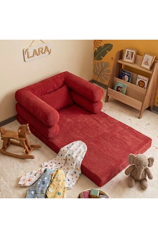 Miniwood Montessori Yatak Oyun Alanlı Bebek Yer Yatağı Sünger Çocuk Karyola 99 x 150 CM