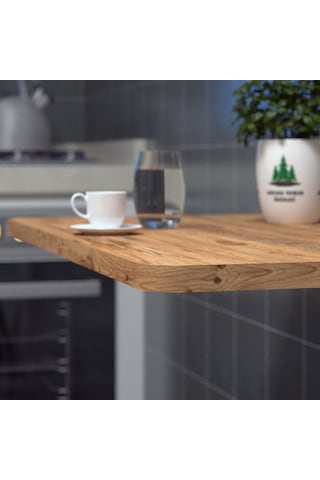 90cm x 60 cm Ahşap Çam Desenli MDF Oval Köşeli Duvara Monte Masa