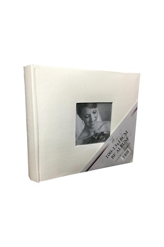 Bf Albüm Vinleks Deri 13x18 100'lük Hatıra Yazılabilir Fotoğraf Albümü Beyaz