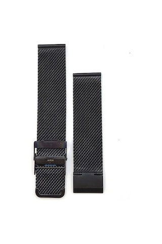 Hasır Kol Saat Kordonu Siyah Kalın Çelik 24 Mm Ø2,45