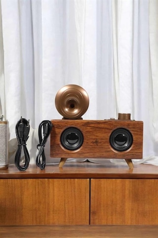 Hoparlör Ahşap Klasik Gramofon Müzik Kutusu - 5000