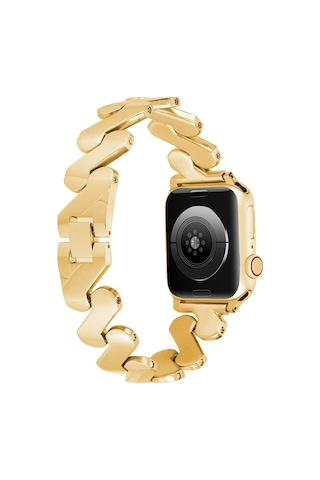 iOs Watch Uyumlu 10 Serisi 46mm Uyumlu Kordon Krd-80 Metal Bilezik Strap Kayış