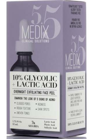 Medix 5.5 10% Glycolic + Lactic Acid Peeling Yüz Serumu 52 ML