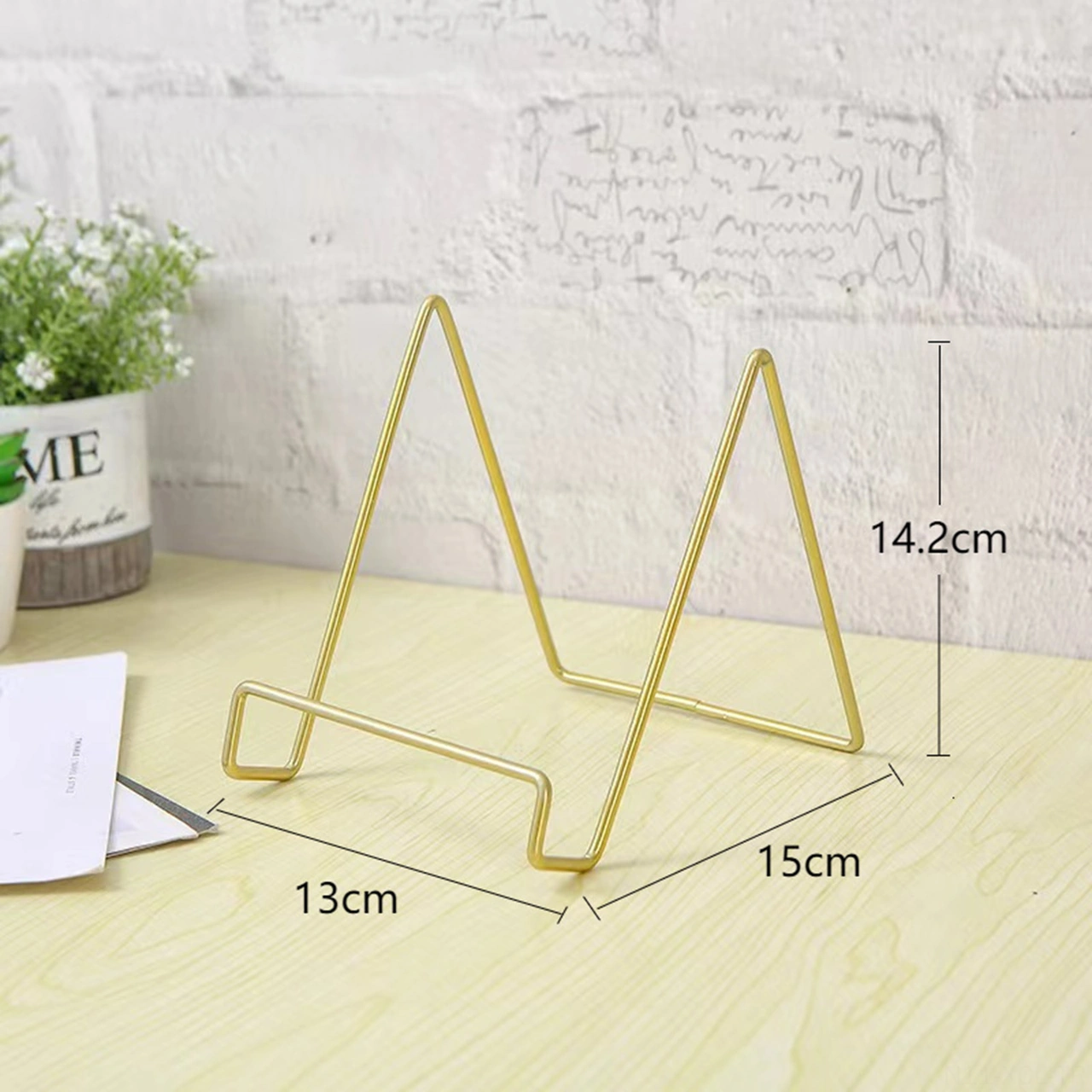 Konesam Kaliteli Paslanmaz Çelik Kitap Ve Tablet Tutucu: Öğrencilere Ve Ofislere Uygun, Dikey-yatay Konum Ayarı, Dayanıklı Ve Şık Tasarım Altın