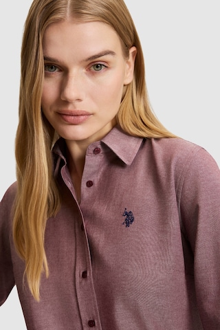 U.S. Polo Assn. Kadın Bordo Uzun Kollu Basic Gömlek 50324791-vr177 New Plum
