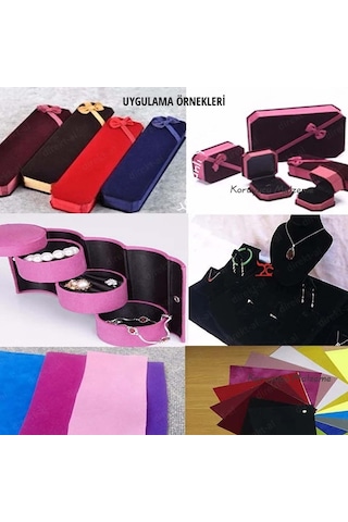 Direkt-Al Yapışkanlı Süet Kadife Kumaş 45X100 Cm. 11 Ayrı Renk Se