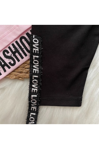 Turuncu Gardrop Flashy Life Taytlı Kız Çocuk Takım Pembe