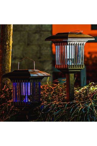 Singree Güneş Enerjili Sinek Öldürücü Lamba - Bahçe Ve Açık Alanlar İçin Yüksek Voltajlı Böcek Savar