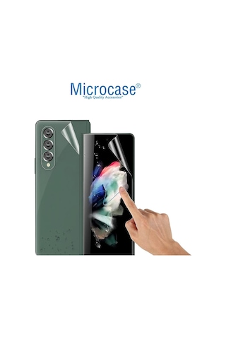 Microcase Samsung Uyumlu Galaxy Z Fold 3 Hydrogel Esnek Ön Arka Koruma F
