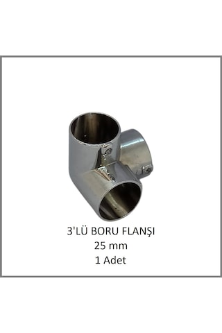 3'lü Boru Flanşı 25 Mm 1 Adet Metal
