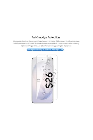 Samsung Galaxy S26 İle Uyumlu Ekran Koruyucu Şeffaf Temperli Kırılmaz Cam Ekran Koruyucu 3 Adet