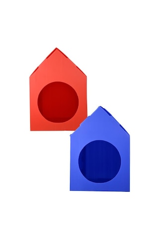 Temel Özel Üretim Plastik Kedi Evi 2'li