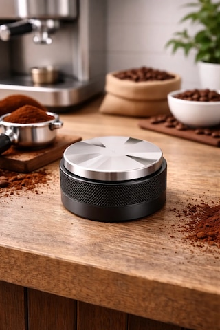 Makaron Tamper 58 Mm Profesyonel Espresso Tamperi Kafe & Bar Beyaz