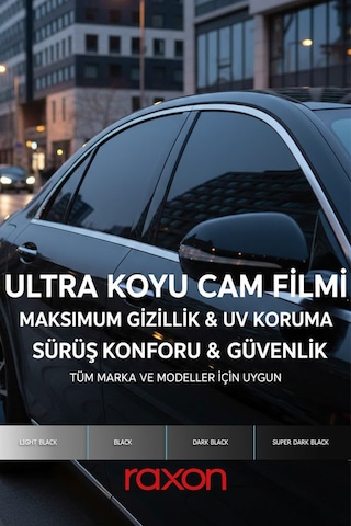 Rulo Cam Filmi Çizilmez 1 Ply 75 Cm X 60 M Super Dark Black %5