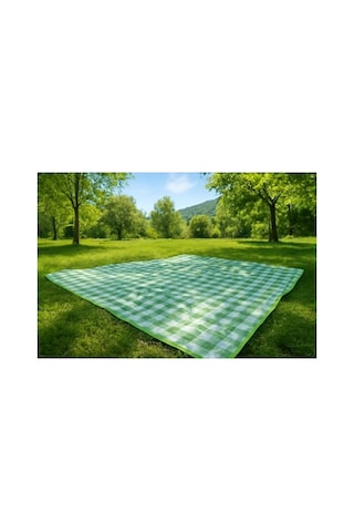 Su Geçirmez Piknik Örtüsü, 200x150 Cm Ölçülerinde, Çift Katlı Ve Kullanışlı Açık Gri