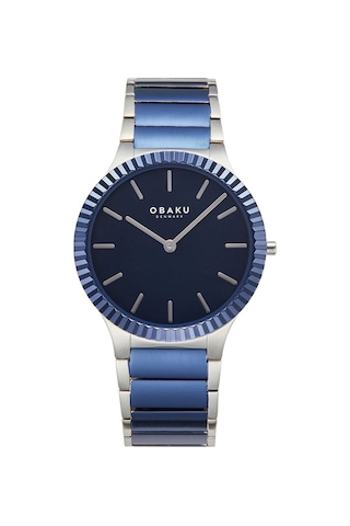 Obaku Denmark V292gxhlsk Quartz Çelik Lacivert Safir Cam 40 Mm Erkek Kol Saati Lacivert