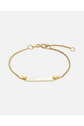 I.d. Armband 375er Gelbgold Şıklığı İle Zaman Tanımayan Hediye Seçeneği 14 Cm Uzunluk Altın