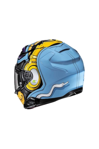 Hjc F71 Monkey Dj Mc23 Kapalı Kask Mavi - Turuncu