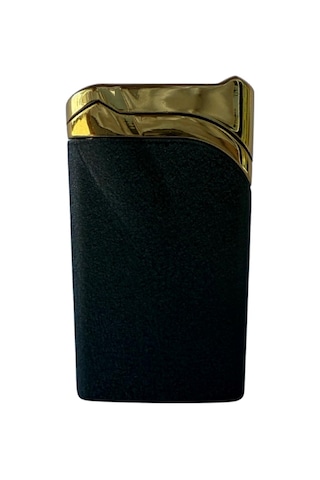 Premiumquality Tek Torch Pürmüz Mat Siyah Gold Metal Puro Çakmağı