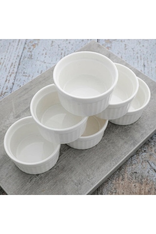 Cooker 6lı Seramik Sufle Kabı Pembe-krem-yeşil -9x5.5 Cm