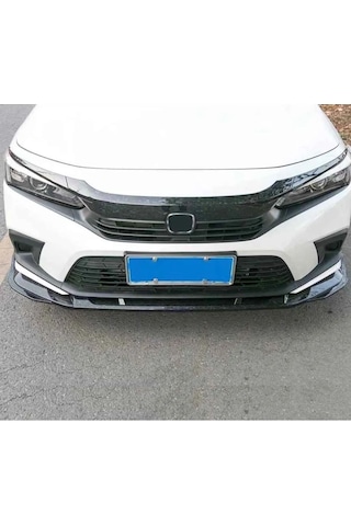 Honda Civic Fe 3 Parça Ön Lip Parlak Siyah Plastik Ön Ek Karlık 2022 Ve Üzeri
