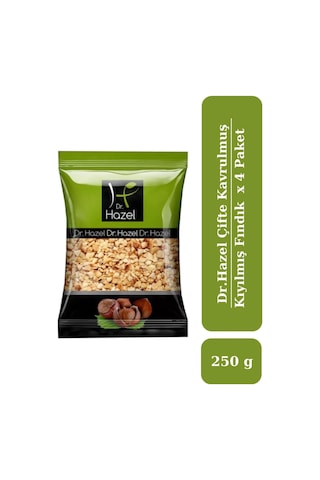 Drhazel Çifte Kavrulmuş Kıyılmış Fındık 250 G X 4 Paket 250 G