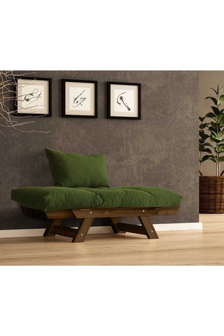 Woodesk Adalar Masif Ceviz-yeşil Renk Berjer Cpt8140-140 Yeşil