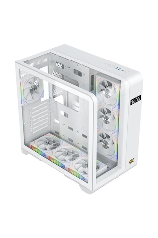 Xigmatek En44281 Pano S Beyaz 3 Taraf Cam 7x12cm Argb Fan+kumanda Gaming Oyuncu Pc Kasası