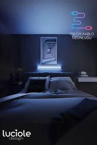 Led Abajur Aplik Gece Lambası Rgb Lambader 16 Renkli Uzaktan Kumandalı Işık 4 Animasyonlu 74728440