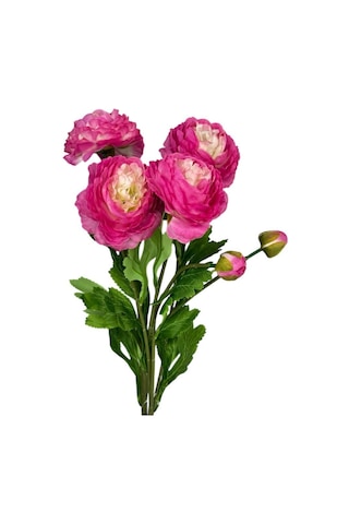 Yapay Çiçek Şakayık Çiçeği Fuşya Renk 2 Çiçek 1 Tomurcuk 50cm Fusya
