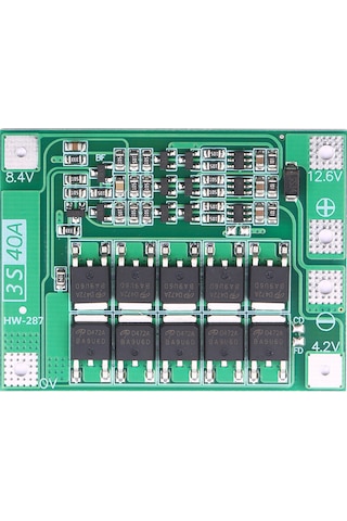 Konesam 3s 40a Güçlendirilmiş Li-poly Batarya Koruma Kartı - 11.1v/12.6v, 18650/26650 Uyumlu, Matkap Başlatma, Aşırı Şarj-kuruş Koruması