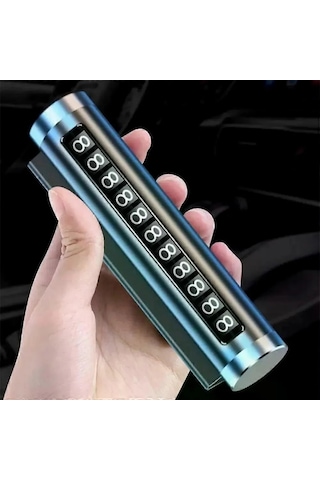 Telefon Numarası Plaka Silindiri Ayarı Renkli Metal Alüminyum Araba Geçici Park Kartı Evrensel Moda