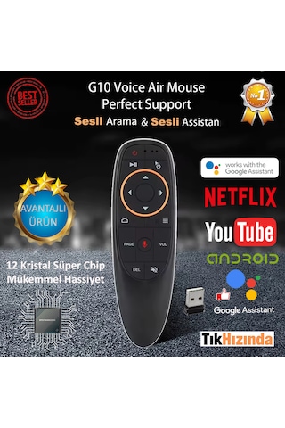 Android Tvbox Uyumlu Ses Komutlu Air Mouse Özellikli Kumanda