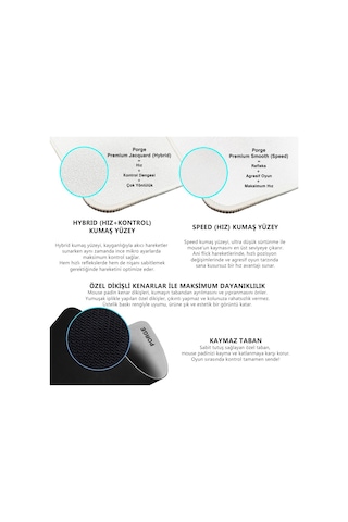 Porge Lingyun Series Esport Mouse Pad 48x40, 50x50 Mouse Pad Hybrid Premium Jacquard , Lingyun, 480x400x4 Mm
