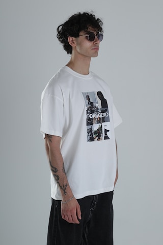Cocopelli Not Dangerous Beyaz Oversize Tasarım T-shirt Coc1395 Beyaz