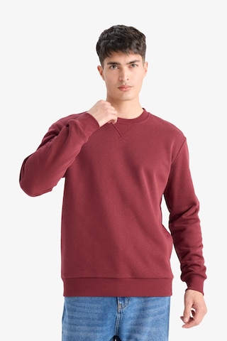 Defacto Regular Fit Bisiklet Yaka Basic Düz Kalın Sweatshirt T3777az25aubr194 Bordo