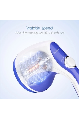 Eragon 4 Başlıklı Boyun Bel Sırt Ayak Omuz Karın Bacak Masaj Aleti Mavi